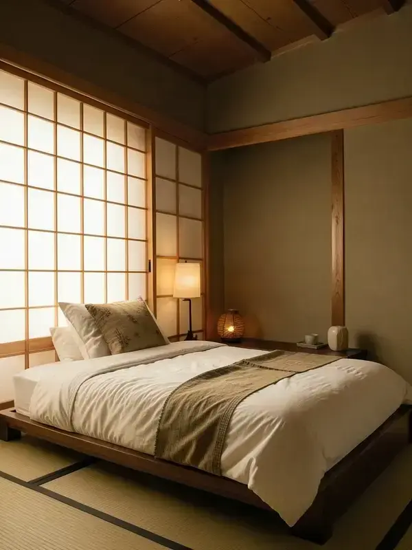 旅館の寝室