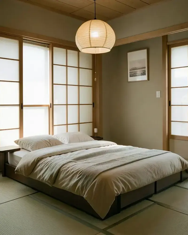 畳素材の寝室